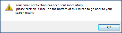 Email successfully sent